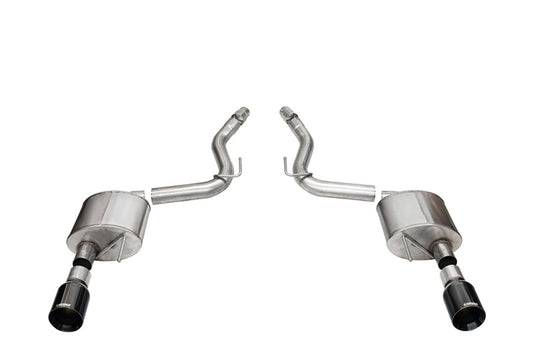 Corsa 2024 Ford Mustang GT Sport Axle-Back Dual Rear Exit with 4.5in Straight Cut Black PVD Tips CORSA Performance