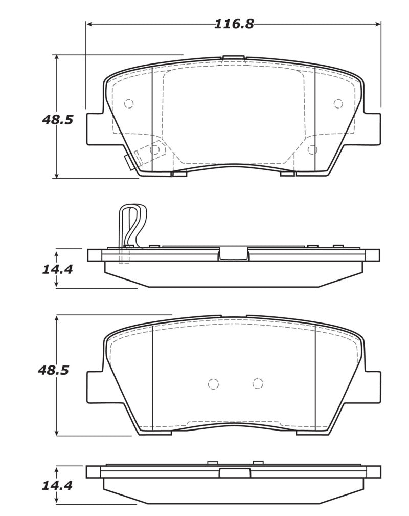 StopTech Sport Brake Pads w/Shims and Hardware