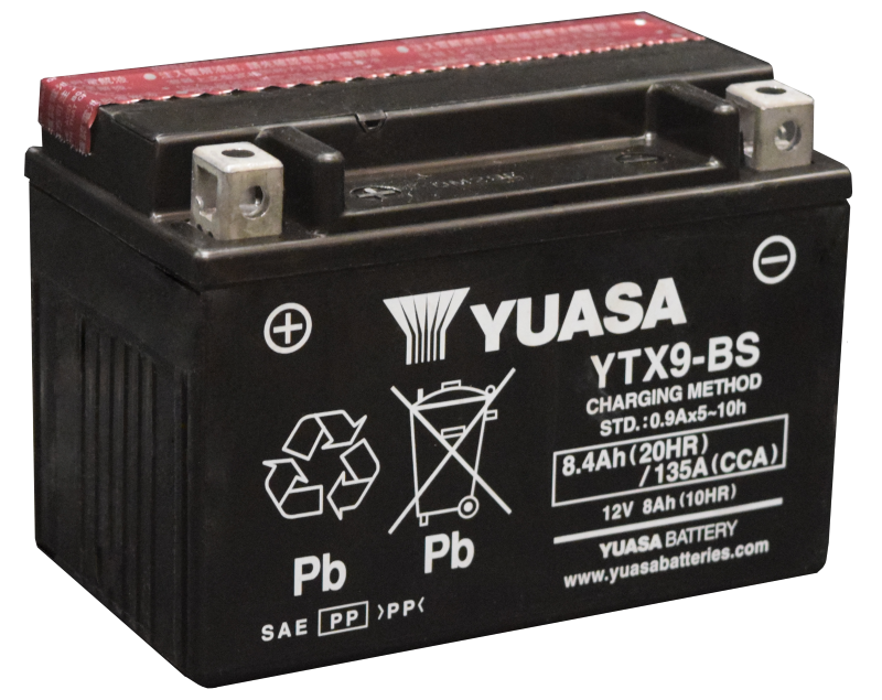 Yuasa YTX9-BS Maintenance Free AGM 12 Volt Battery (Bottle Supplied) Yuasa Battery