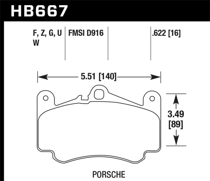 Hawk Performance HP+ Front Brake Pads - HB667N.622 Hawk Performance