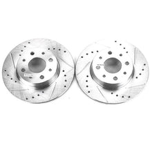 Load image into Gallery viewer, Power Stop 13-18 Fiat 500 Rear Evolution Drilled &amp; Slotted Rotors - Pair