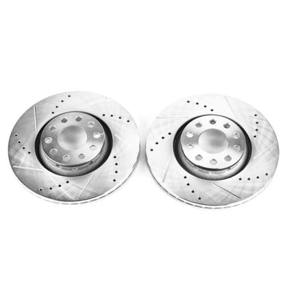 Power Stop 02-06 Audi A4 Front Evolution Drilled & Slotted Rotors - Pair PowerStop