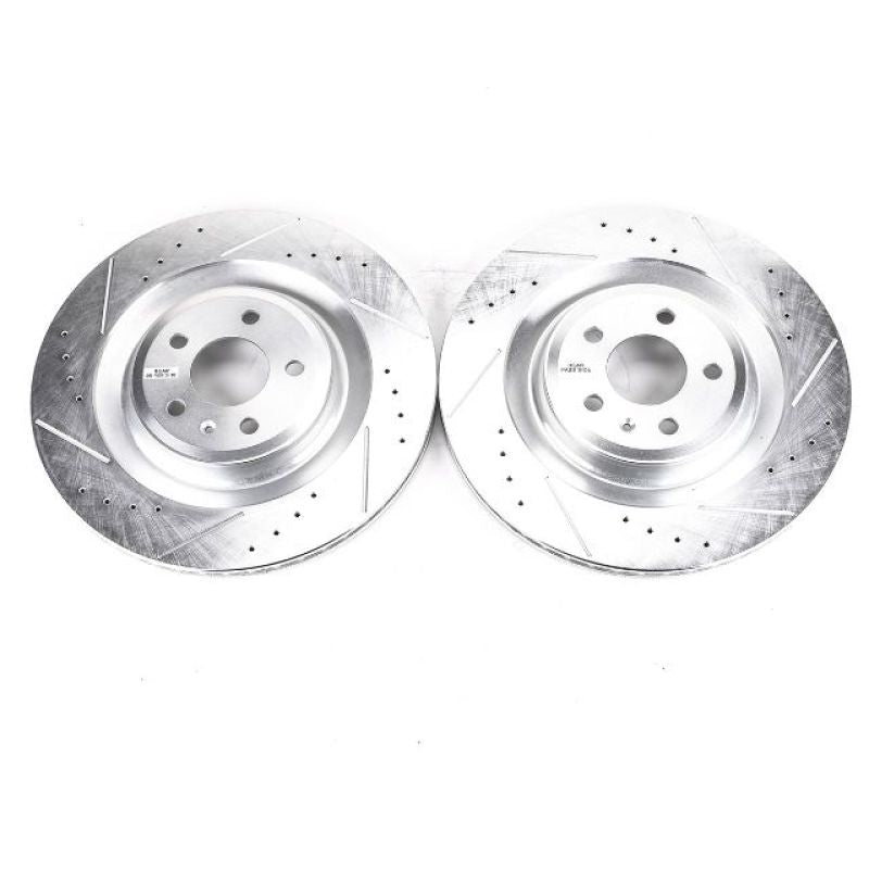 Power Stop 16-18 Audi A7 Quattro Rear Evolution Drilled & Slotted Rotors - Pair PowerStop