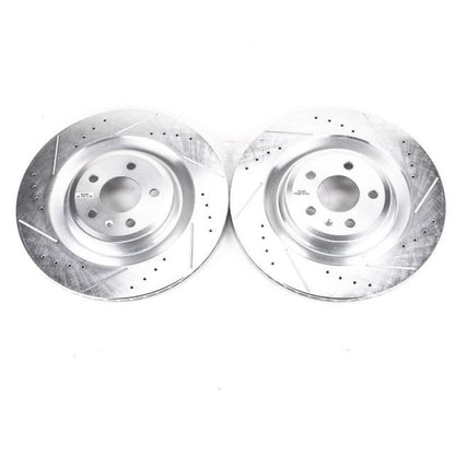 Power Stop 16-18 Audi A7 Quattro Rear Evolution Drilled & Slotted Rotors - Pair PowerStop
