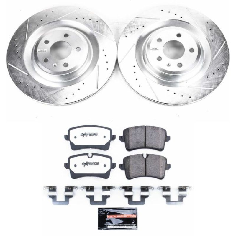 Power Stop 16-18 Audi A7 Quattro Rear Z26 Street Warrior Brake Kit PowerStop
