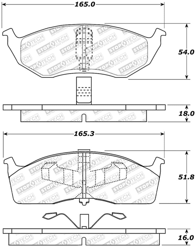 StopTech Street Disc Brake Pads - 305.06420 Stoptech