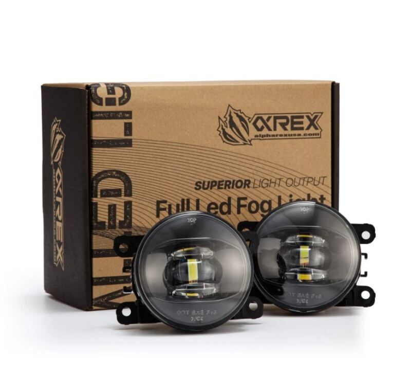 AlphaRex 210002 Universal Acura/Ford/Honda/Subaru/Nissan DoubleTap Dual Color LED Proj Fog Lights - Wt/Ambr