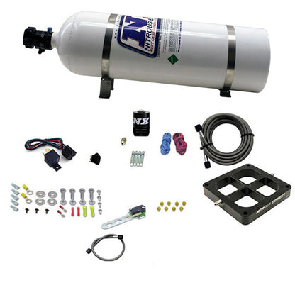 Nitrous Express Dry, Single Entry Billet Crossbar Plate System, 100-500 HP (4500 Flange) - 66147-15
