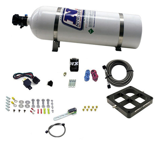 Nitrous Express Dry, Single Entry Billet Crossbar Plate System, 100-500 HP (4500 Flange) - 66147-15