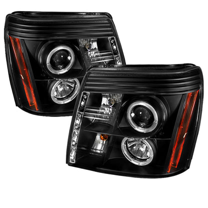 Spyder Cadillac Escalade 02-06 Projector Halogen Model- LED Halo DRL Blk PRO-YD-CE02-DRL-BK SPYDER