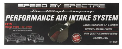 Spectre 94-01 Dodge RAM 1500/2500 V8-5.2/5.9L F/I Air Intake Kit - Polished w/Red Filter Spectre
