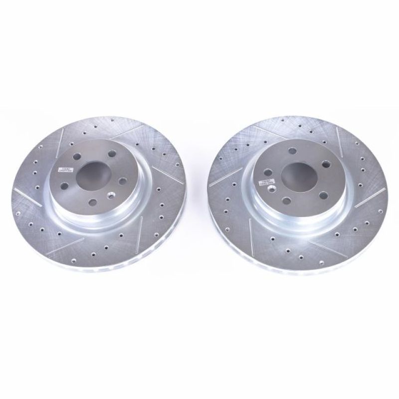 Power Stop 12-18 Tesla Model S Front Evolution Drilled & Slotted Rotors - Pair PowerStop