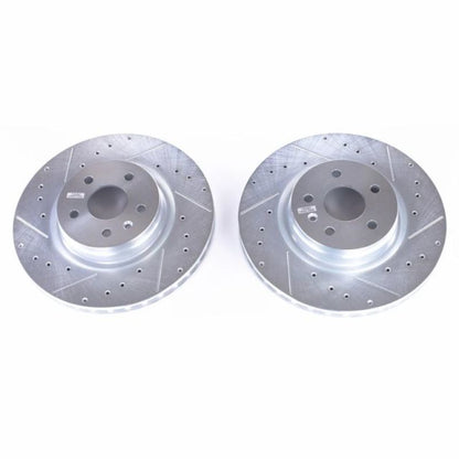 Power Stop 12-18 Tesla Model S Front Evolution Drilled & Slotted Rotors - Pair PowerStop