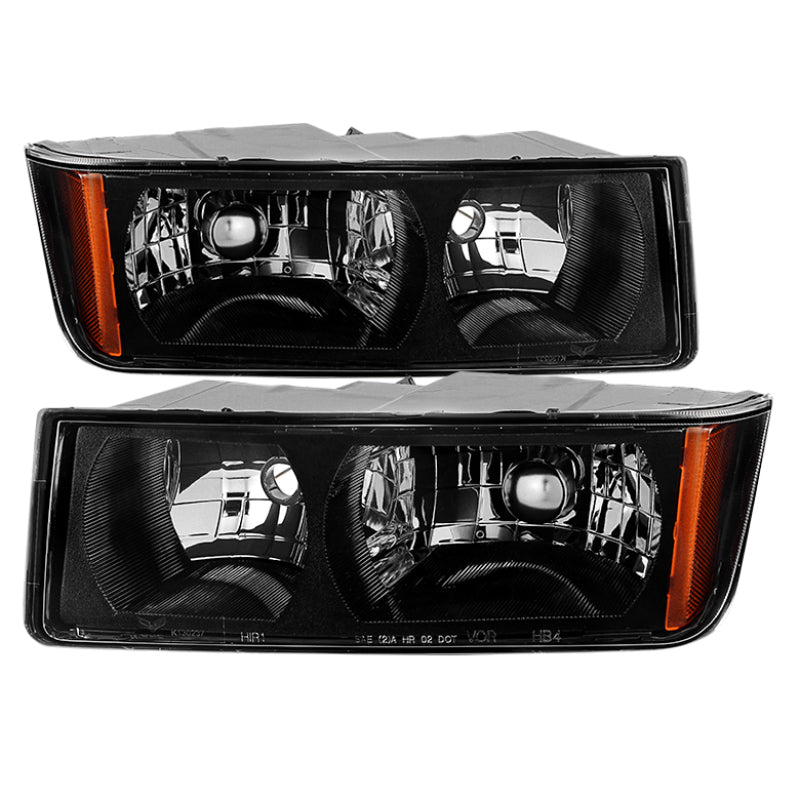 Xtune Chevy Avalanche w/ Body Cladding Only 02-06 OEM Headlights - OEM (Black) HD-JH-CAVA02-AM-BK SPYDER