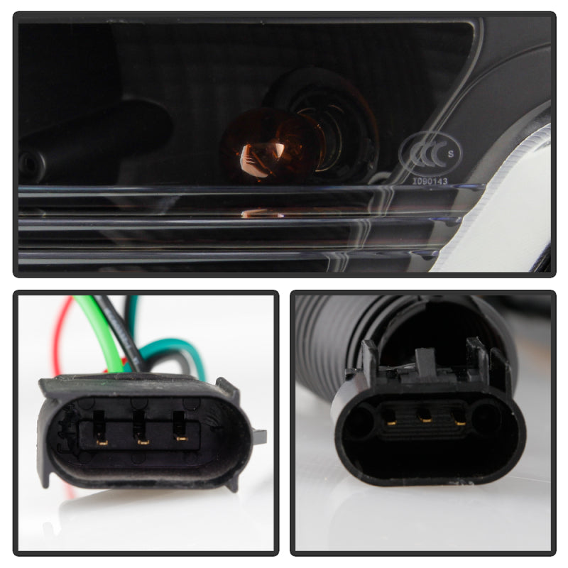 Spyder Ford F150 09-14 Halogen Light Bar Projector Headlights Black PRO-YD-FF15009PL-BK SPYDER