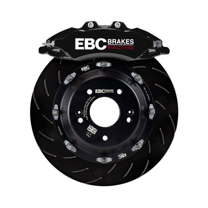 EBC Racing 07-13 BMW M3 (E90/E92/E82) Black Apollo-6 Calipers 380mm Rotors Front Big Brake Kit EBC