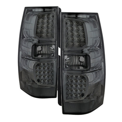 Xtune Chevy Suburban/GMC Yukon/Yukon Denali 07-14 LED Tail Lights Smoked ALT-JH-CSUB07-LED-G2-SM SPYDER