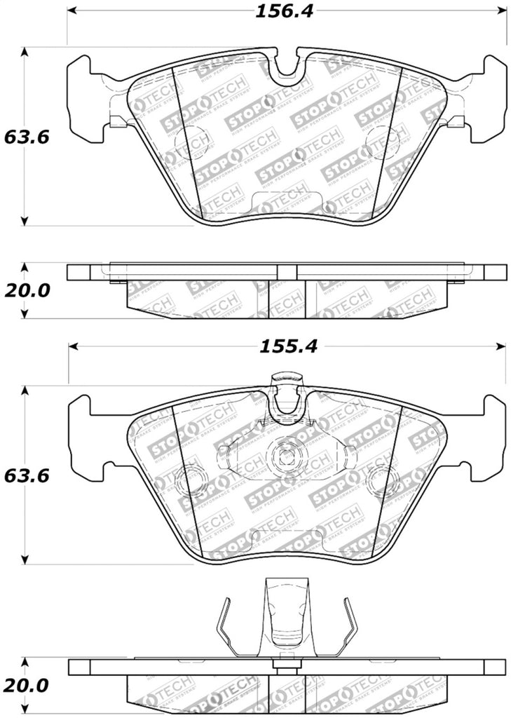 StopTech Premium Ceramic Brake Pads - 308.07250