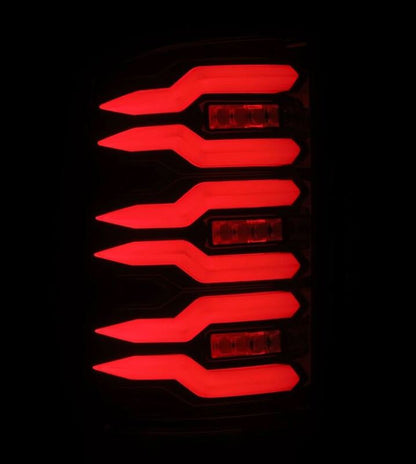 AlphaRex 630080 07-13 GMC Sierra 1500/07-14 2500/3500HD (No Clsc/Dually) Luxx-Series LED Tail Lghts Blk Red