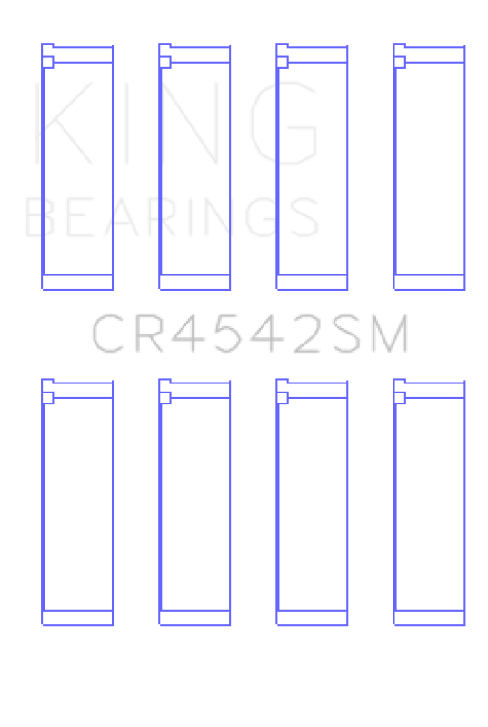 King Engine Bearings Honda K-Series (Except A3)/16V 2.0L/2.3L/2.4L (Size +0.50mm) Conrod Bearing Set King Engine Bearings