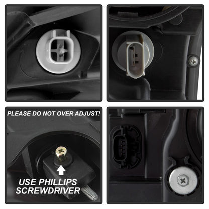 xTune 15-17 Ford F-150 DRL LED Light Bar Projector Headlights - Black Smoke (PRO-JH-FF15015-LB-BSM) SPYDER