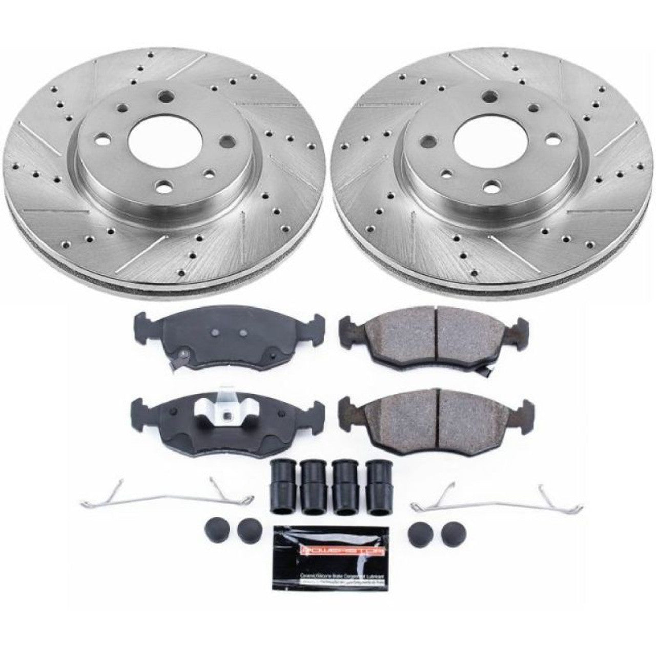 Power Stop 12-18 Fiat 500 Front & Rear Z23 Evolution Sport Coated Brake Kit