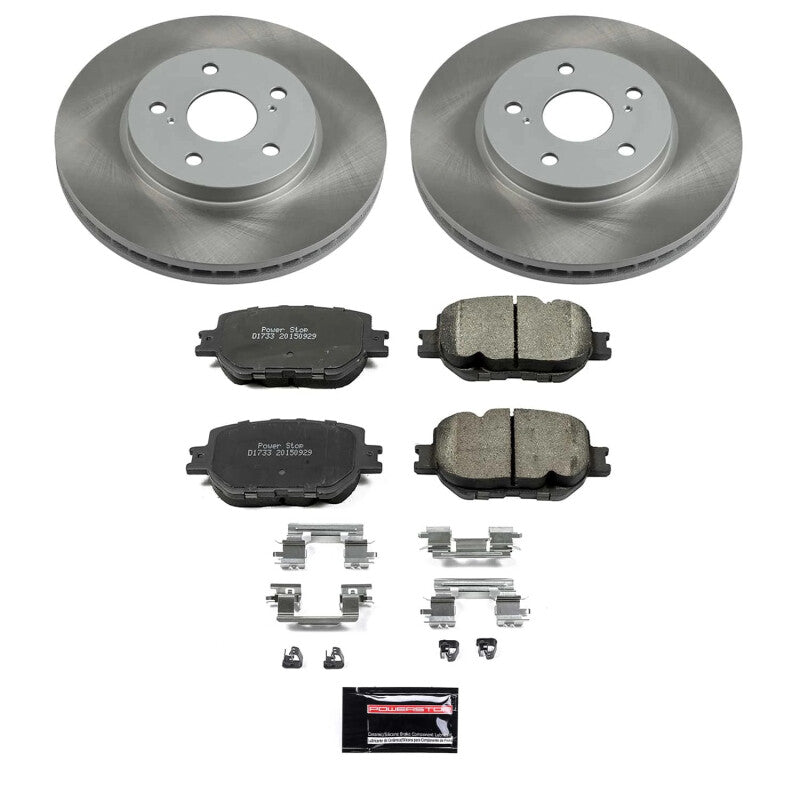 Power Stop 14-15 Lexus IS250 Front Semi-Coated Rotor Kit PowerStop