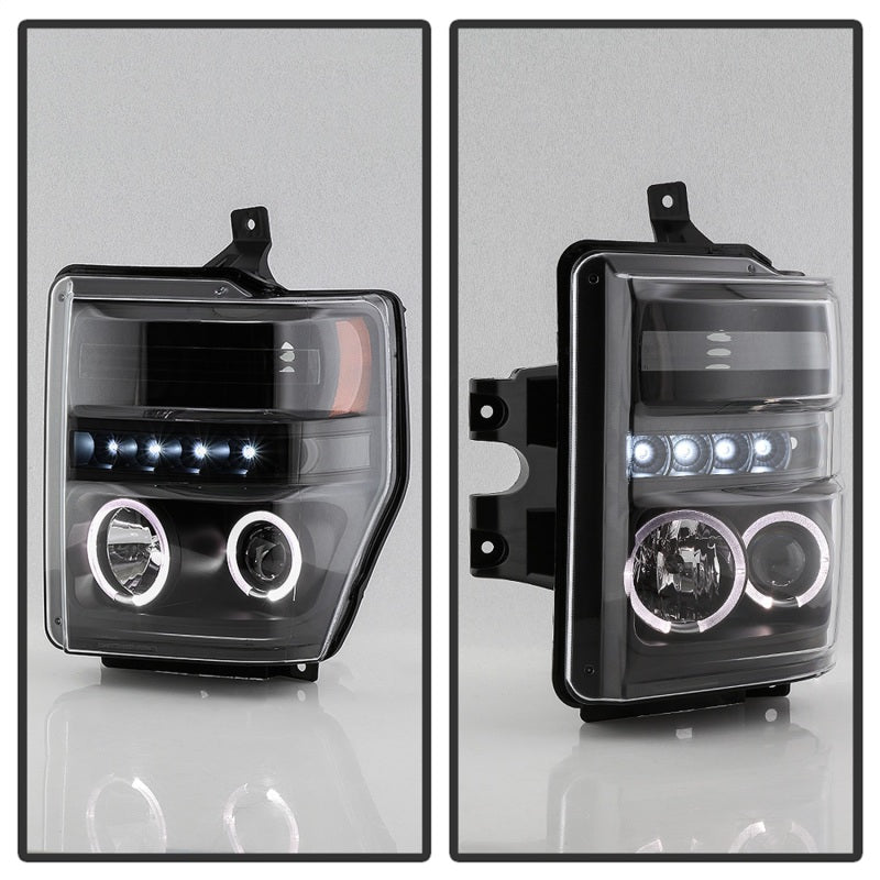 Spyder Signature Ford F250/350/450 Super Duty 08-10 Projector Headlights (PRO-YD-FS08-HL-BKV2) SPYDER