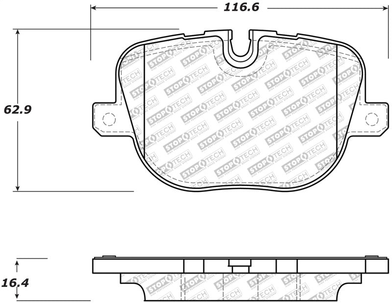 StopTech Street Disc Rear Brake Pads - 305.14270