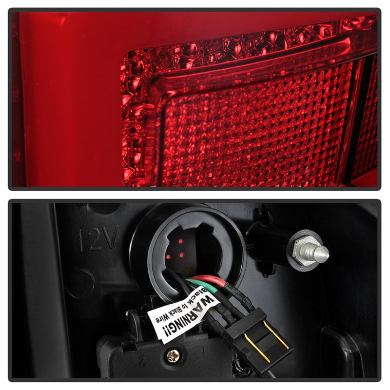 Spyder 16-17 Toyota Tacoma LED Tail Lights - Red Clear (ALT-YD-TT16-LED-RC) SPYDER