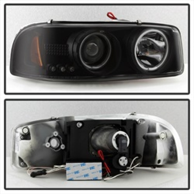 Spyder GMC Sierra 1500/2500 99-06 Projector Headlights CCFL Halo LED Blk Smke PRO-YD-CDE00-CCFL-BSM SPYDER