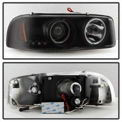 Spyder GMC Sierra 1500/2500 99-06 Projector Headlights CCFL Halo LED Blk Smke PRO-YD-CDE00-CCFL-BSM SPYDER