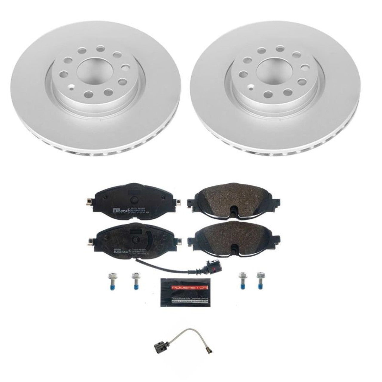 Power Stop 15-20 Audi A3 Front & Rear Euro-Stop Brake Kit
