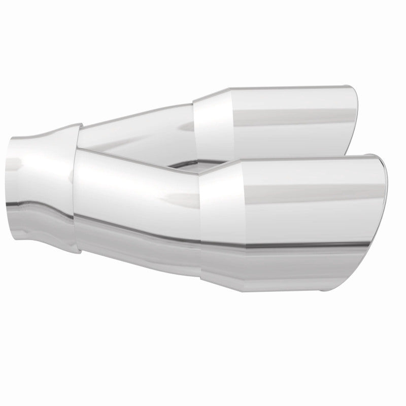 MagnaFlow Double Wall 3in Dual Round Polished Tip 2.25in Inlet Magnaflow