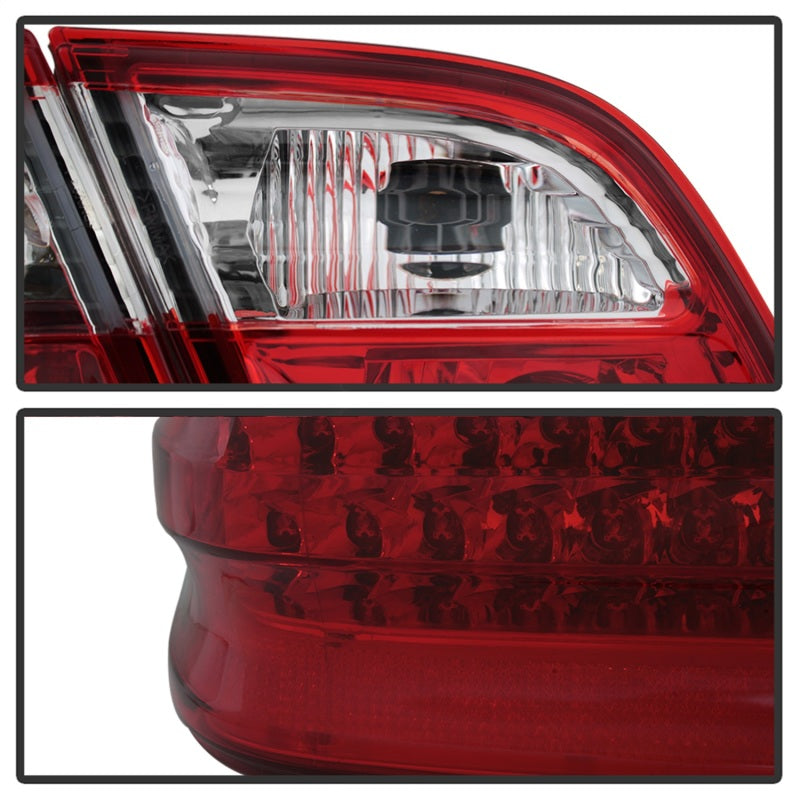 Xtune Mercedes Benz W210 E-Class 96-02 LED Tail Lights Red Clear ALT-CL-MBW210-LED-RC SPYDER