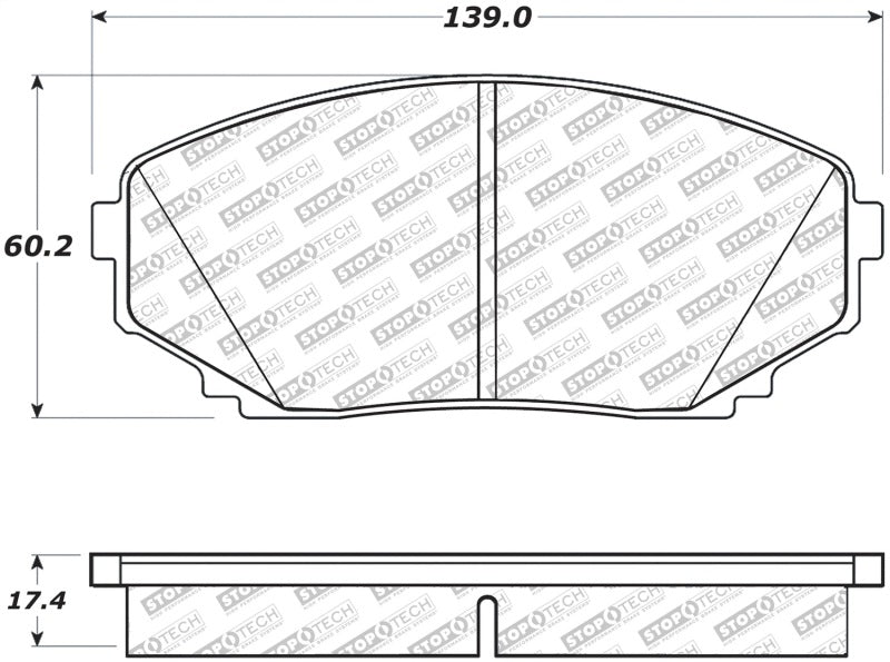 StopTech Street Disc Brake Pads - 305.12580 Stoptech