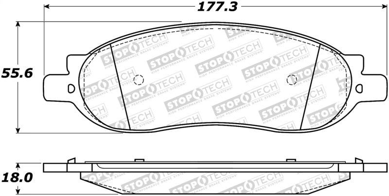 StopTech Street Disc Brake Pads - 305.10680 Stoptech