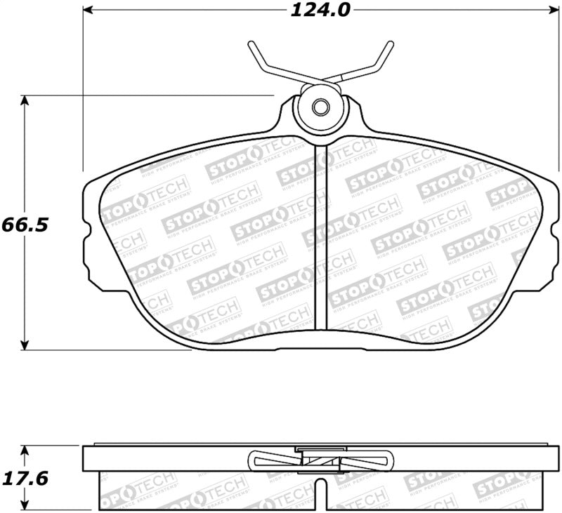 StopTech Premium Ceramic Front Brake Pads - 308.06010 Stoptech