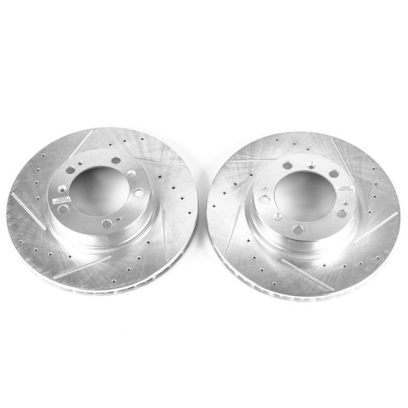 Power Stop 99-08 Porsche 911 Front Evolution Drilled & Slotted Rotors - Pair PowerStop
