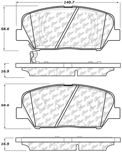 StopTech 11-15 Kia Optima Street Performance Front Brake Pads Stoptech