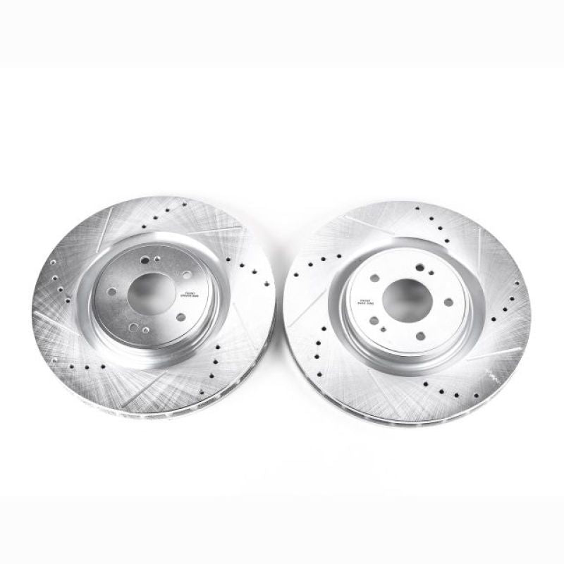 Power Stop 2008 Mitsubishi Lancer Front Evolution Drilled & Slotted Rotors - Pair PowerStop