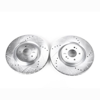 Power Stop 2008 Mitsubishi Lancer Front Evolution Drilled & Slotted Rotors - Pair PowerStop