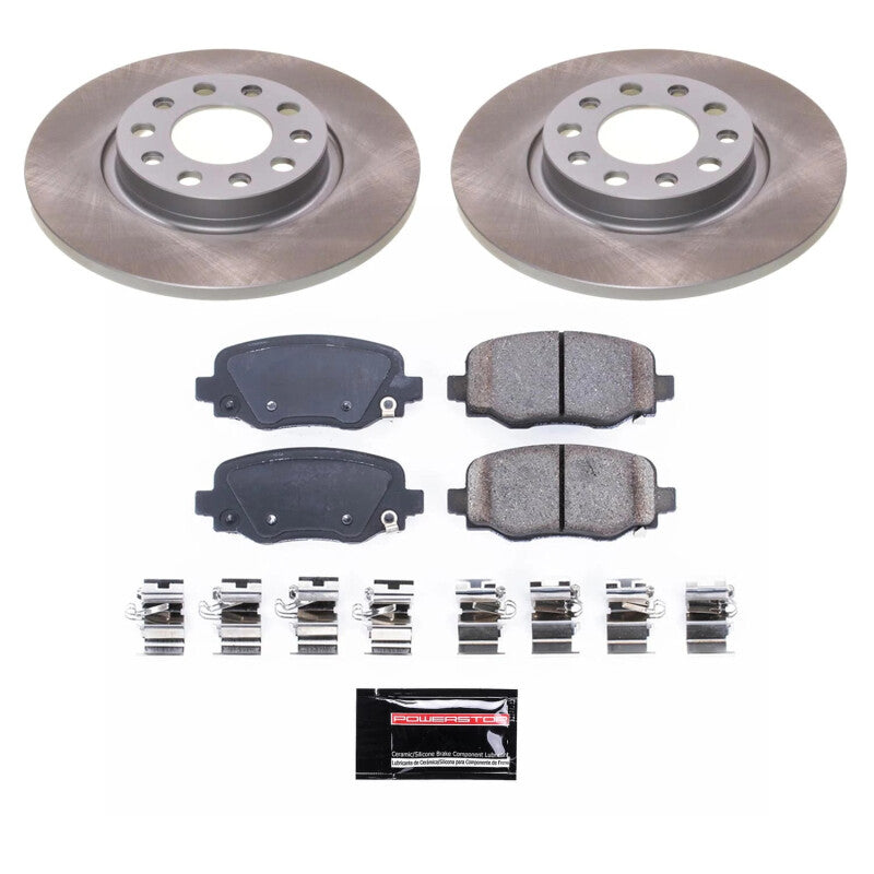 Power Stop 14-22 Jeep Cherokee Rear Semi-Coated Rotor Kit PowerStop