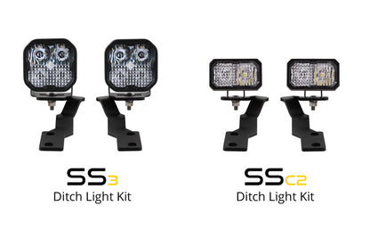 Diode Dynamics 16-21 Toyota Tacoma Stage Series 2in LED Ditch Light Kit - Yellow Pro Combo Diode Dynamics