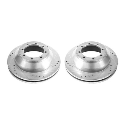 Power Stop 17-18 Ford E-450 Super Duty Rear Drilled & Slotted Rotor - Pair