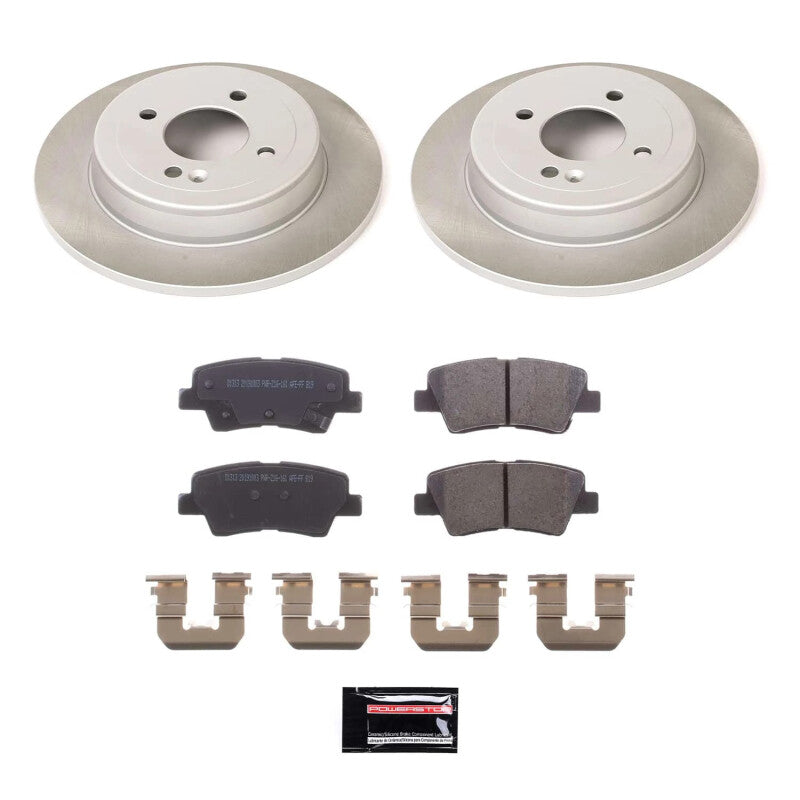 Power Stop 12-18 Kia Rio Rear Semi-Coated Rotor Kit PowerStop