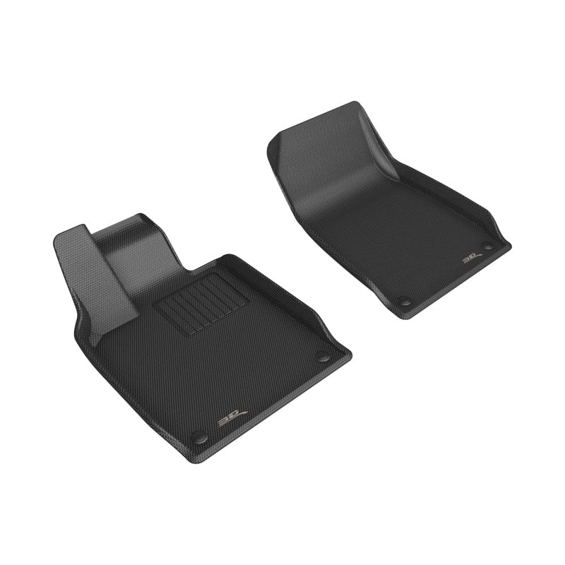 3D MAXpider L1PO02711509 20-23 Porsche Taycan (9J1) Kagu Front Floor Mat - Black 3D MAXpider