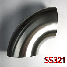 Load image into Gallery viewer, Stainless Bros 2.13in SS321 90 Deg Mandrel Bend Elbow - 1D Radius 16GA/.065in Wall (No Leg)