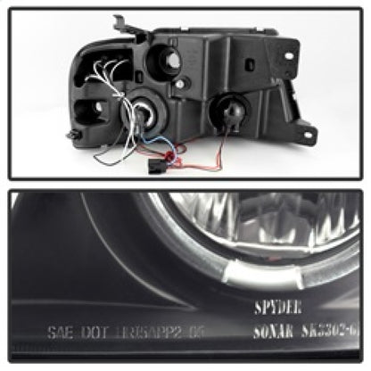 Spyder Ford F150 04-08 Projector Headlights Version 2 LED Halo LED Blk Smke PRO-YD-FF15004-HL-G2-BSM SPYDER