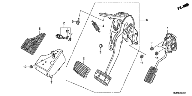 Genuine OEM Honda Brake or Clutch Pedal Stopper Pad (46505-SA5-000) X1